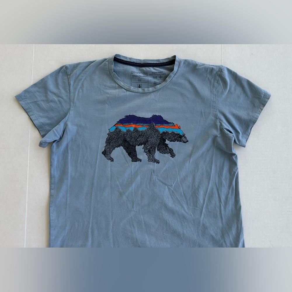Patagonia Crewneck T-Shirt in Faded Blue - Picture 10 of 10